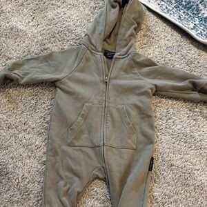 Little Bipsy Olive green hooded jumpsuit